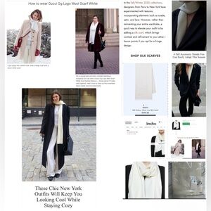 GUCCI GG LOGO WOOL AND SILK SCARF